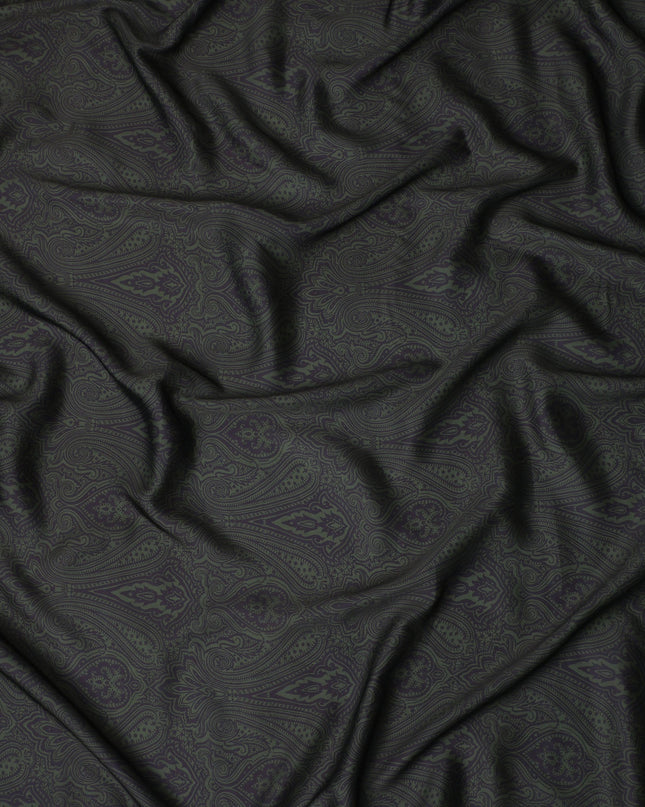 Moss Green Synthetic Satin Fabric 110cm