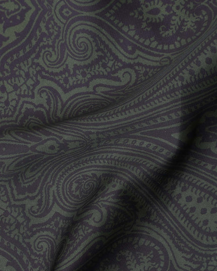 Moss Green Synthetic Satin Fabric 110cm