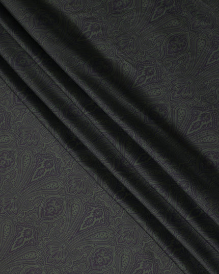 Moss Green Synthetic Satin Fabric 110cm