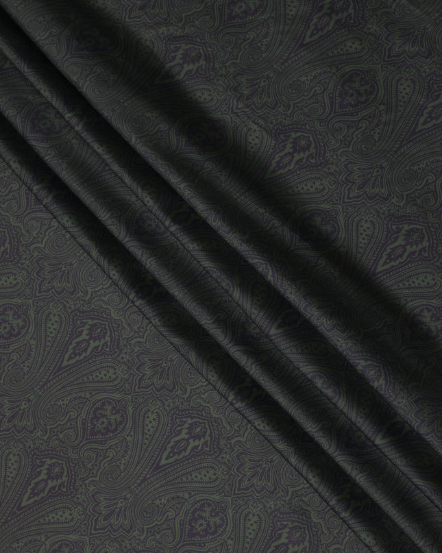 Moss Green Synthetic Satin Fabric 110cm