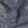 Indigo Blue Paisley Cotton Lawn Fabric 110cm