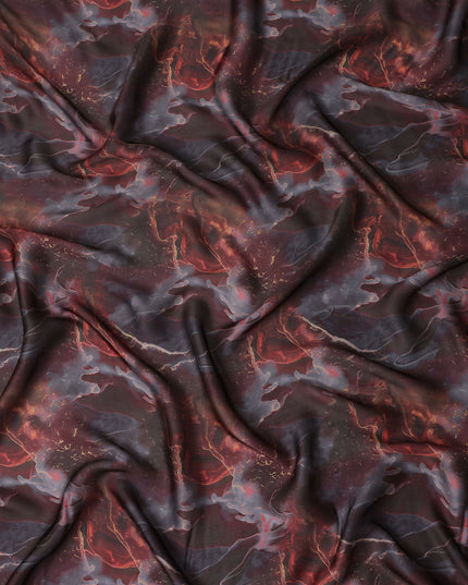 Deep Maroon Synthetic Satin Fabric 110cm
