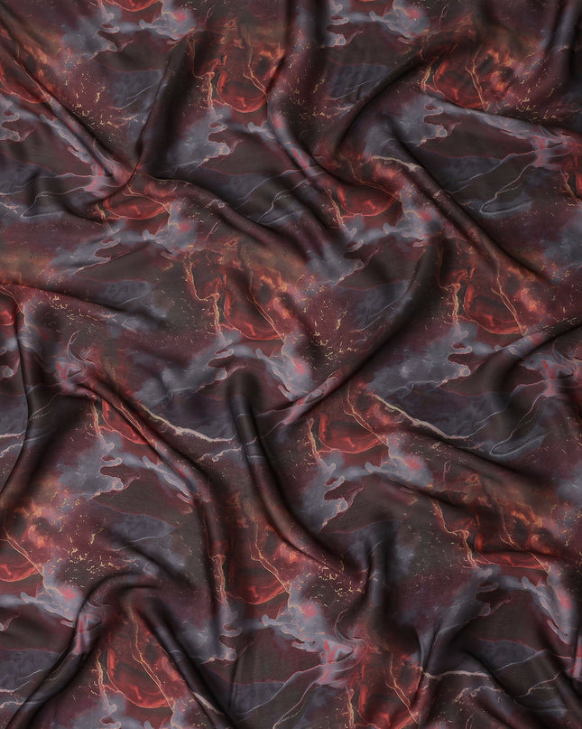 Deep Maroon Synthetic Satin Fabric 110cm