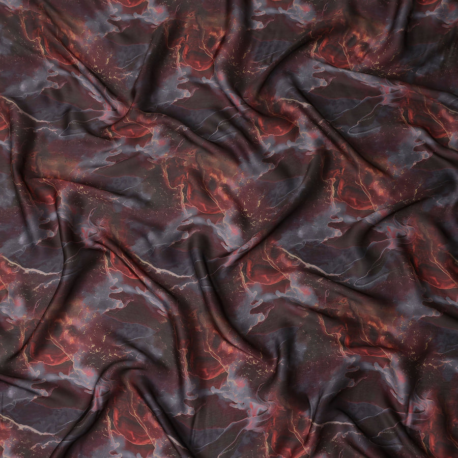 Deep Maroon Synthetic Satin Fabric 110cm