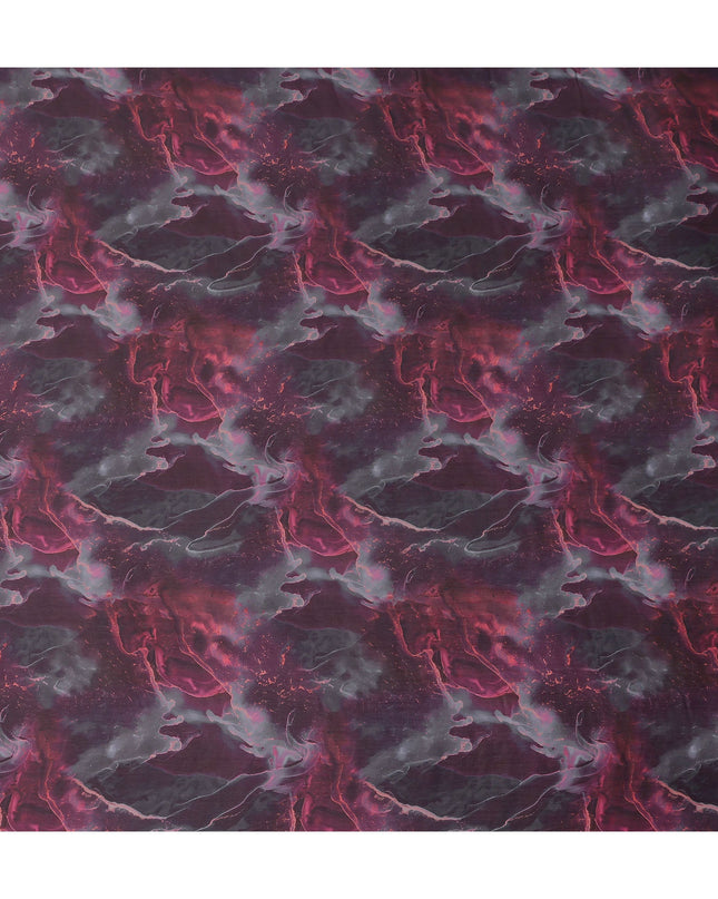Deep Plum Synthetic Satin Fabric 110cm