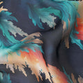 Navy Blue Synthetic Satin Fabric 110cm