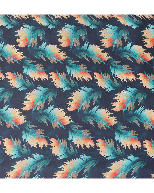Navy Blue Synthetic Satin Fabric 110cm