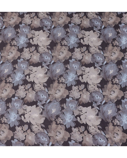 Taupe Grey Synthetic Satin Fabric 110cm