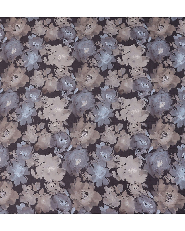 Taupe Grey Synthetic Satin Fabric 110cm