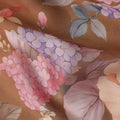 Caramel Brown Synthetic Satin Fabric 110cm