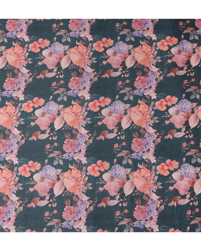Deep Teal Synthetic Satin Fabric 110cm
