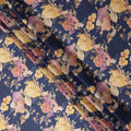 Navy Blue Synthetic Satin Fabric 110cm