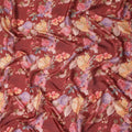 Rust Red Synthetic Satin Fabric 110cm