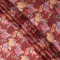 Rust Red Synthetic Satin Fabric 110cm