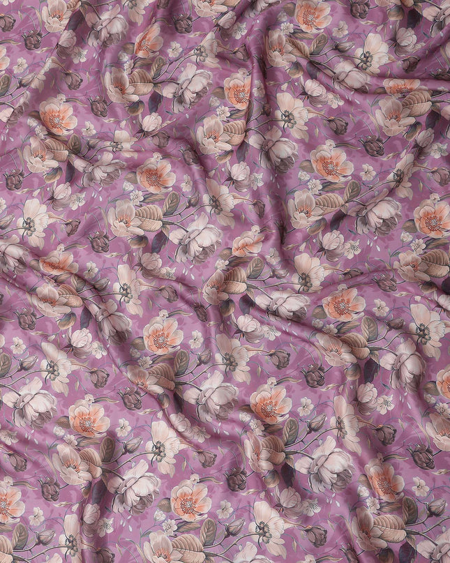 Mauve Pink Synthetic Satin Fabric 110cm