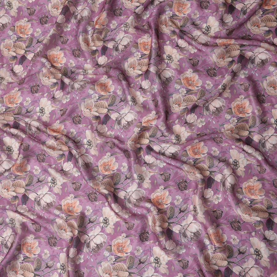 Mauve Pink Synthetic Satin Fabric 110cm