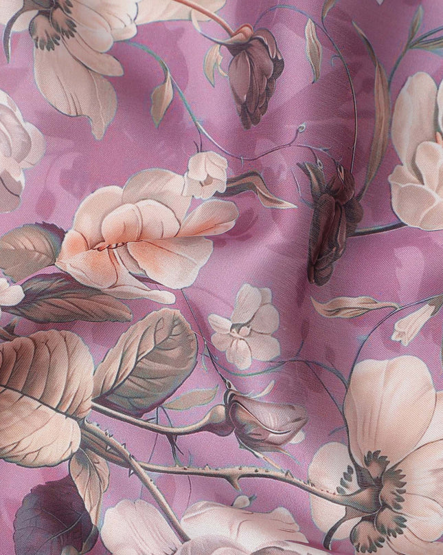Mauve Pink Synthetic Satin Fabric 110cm