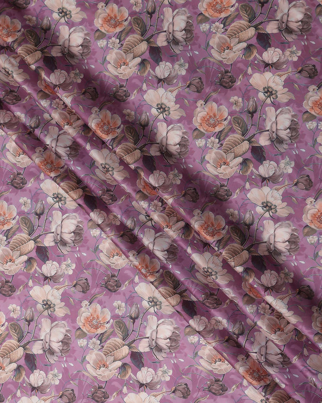 Mauve Pink Synthetic Satin Fabric 110cm
