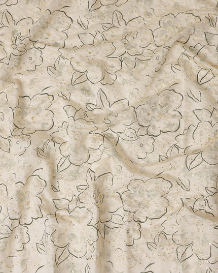 Ivory Grey Cotton Voile Fabric 110cm | Regal Fabrics
