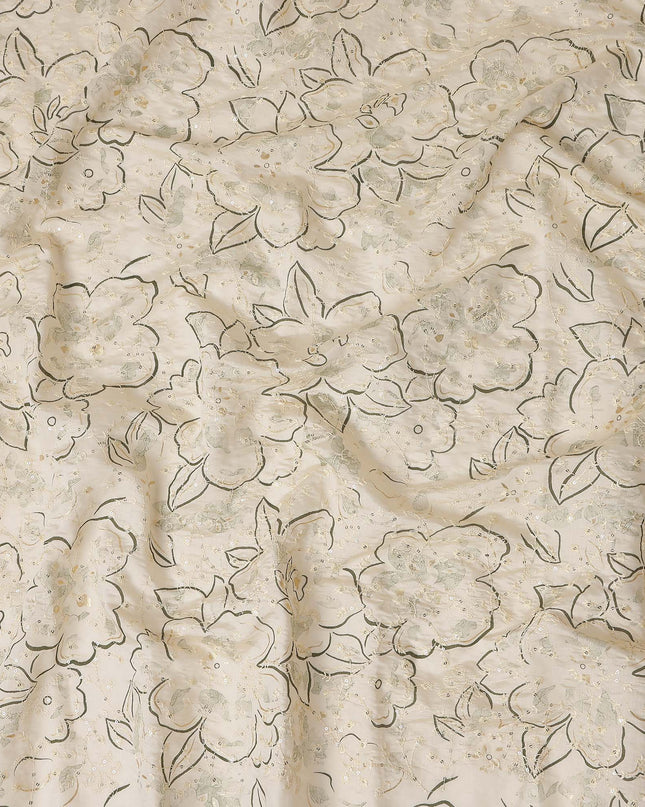 Ivory Grey Cotton Voile Fabric 110cm | Regal Fabrics