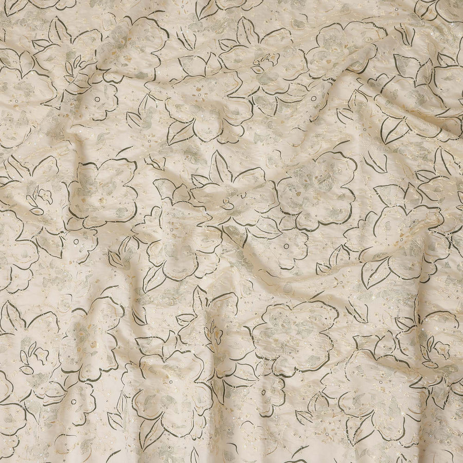 Ivory Grey Cotton Voile Fabric 110cm | Regal Fabrics