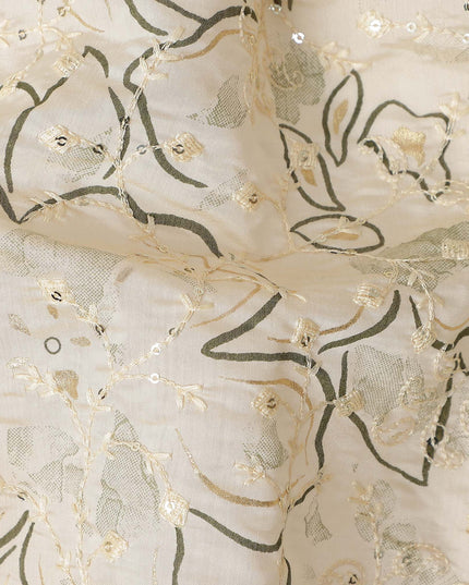 Ivory Grey Cotton Voile Fabric 110cm | Regal Fabrics