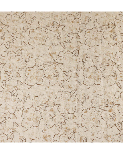 Ivory Gold Cotton Voile Fabric 110cm | Regal Fabrics