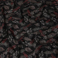 Black Multicolor Floral Cotton Lawn Fabric 110cm