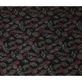 Black Multicolor Floral Cotton Lawn Fabric 110cm