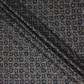 Graphite Grey Geometric Cotton Lawn Fabric 110cm