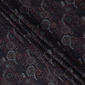 Charcoal Black Geometric Cotton Lawn Fabric 110cm