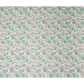Teal Green Floral Cotton Lawn Fabric 110cm
