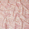 Coral Pink Floral Cotton Lawn Fabric 110cm