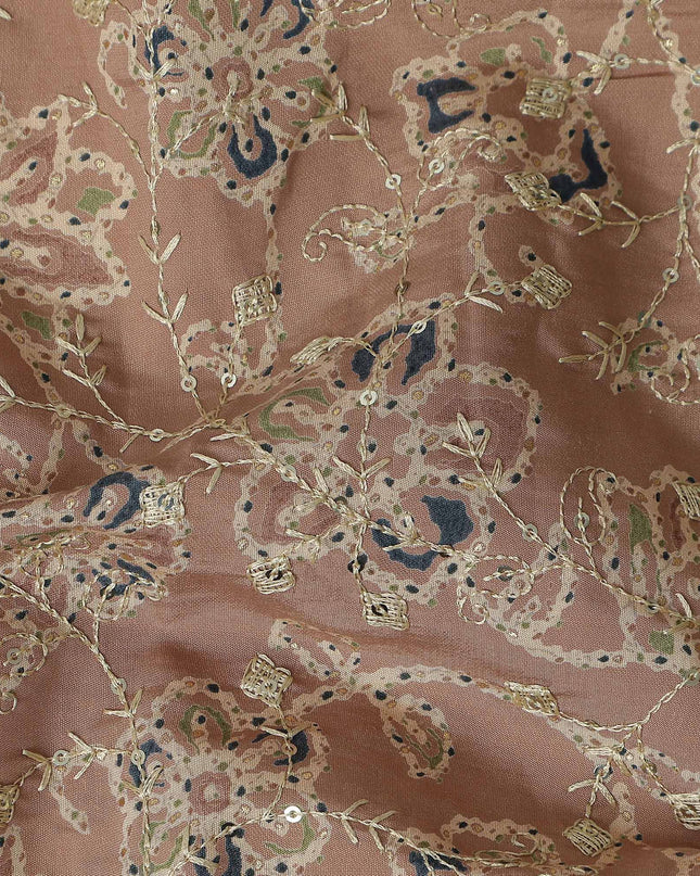 Cognac Brown Cotton Voile Fabric 110cm | Regal Fabrics