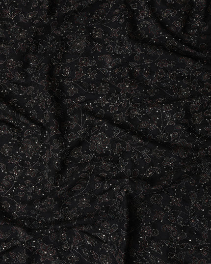 Jet Black Cotton Voile Fabric 110cm | Regal Fabrics