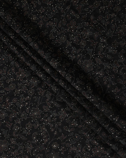Jet Black Cotton Voile Fabric 110cm | Regal Fabrics