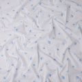 Sky Blue White Swiss Thobe Fabric 140cm | Regal