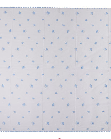Sky Blue White Swiss Thobe Fabric 140cm | Regal