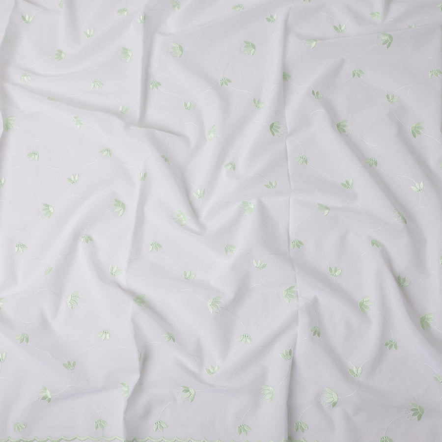 Soft Mint White Swiss Thobe Fabric 140cm | Regal