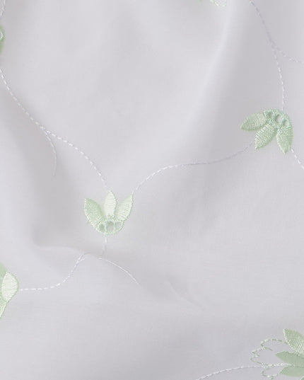 Soft Mint White Swiss Thobe Fabric 140cm | Regal