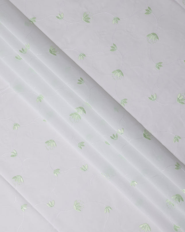 Soft Mint White Swiss Thobe Fabric 140cm | Regal
