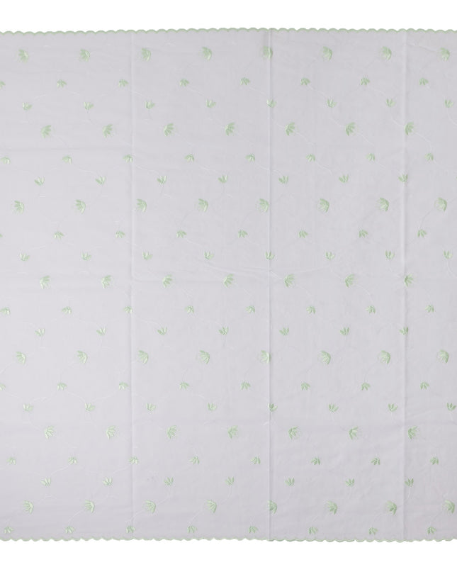 Soft Mint White Swiss Thobe Fabric 140cm | Regal