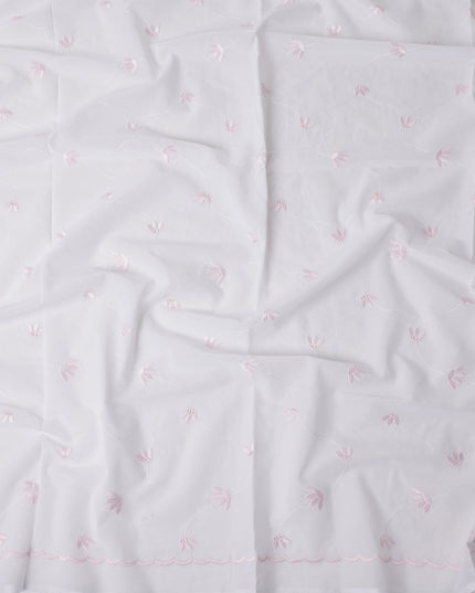 Rose Pink White Swiss Thobe Fabric 140cm | Regal