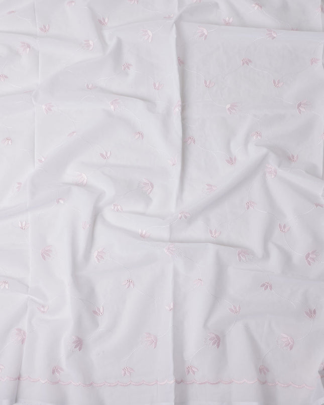 Rose Pink White Swiss Thobe Fabric 140cm | Regal
