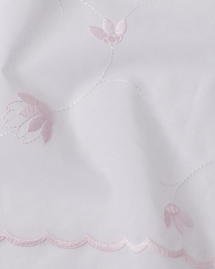 Rose Pink White Swiss Thobe Fabric 140cm | Regal