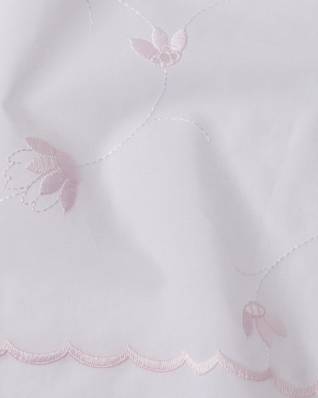 Rose Pink White Swiss Thobe Fabric 140cm | Regal