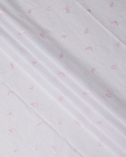 Rose Pink White Swiss Thobe Fabric 140cm | Regal