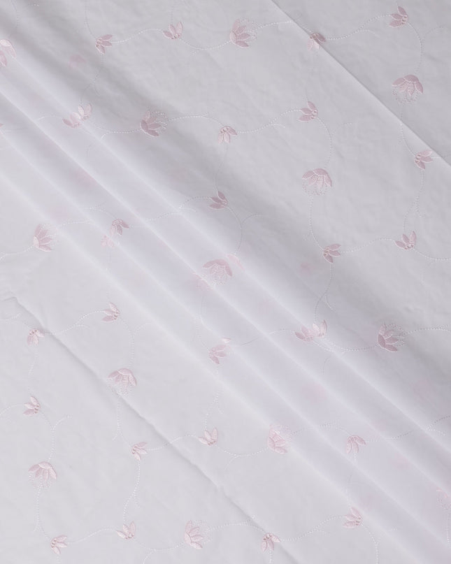 Rose Pink White Swiss Thobe Fabric 140cm | Regal