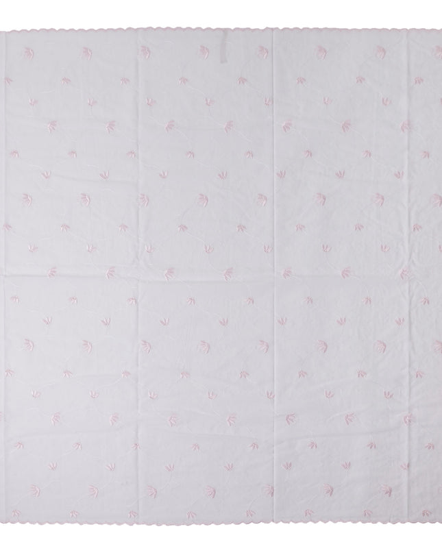 Rose Pink White Swiss Thobe Fabric 140cm | Regal