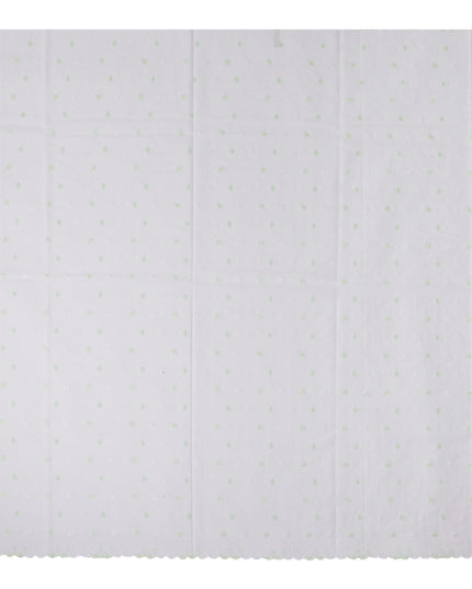 Mint Leaf White Swiss Thobe Fabric 140cm | Regal